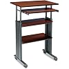 Safco 1929CY Adjustable Height Stand-Up Workstation, 29w x 19-3/4d x 49h, Cherry PVC Top