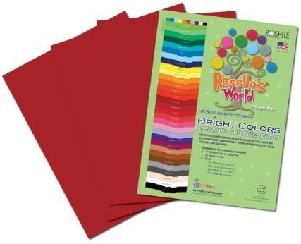 Roselle Bright Colors Suphite Construction Paper, 9 x 12 Inches, Dark Red/Burgandy, 50 Sheets Per Package (76201) by Roselle Bright Colors