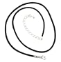 Necklace Cord For Pendants - D43 - Black Velvet Flock ~ 20" + 2" Extension Chain ~ Silver Plated Ends