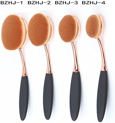 Ciyee® Rose Gold with black makeup brush blush brush plastic oval makeup brush synthetic makeup brushes makeup nylon brushes with box