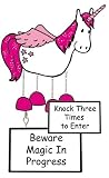 Unicorn fun door plaque