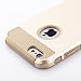 technext020 iPhone 6S Plus Gold Case, Non Slip iPhone 6 Plus Case Hard Plastic Silicone Protective Case Rubber Bumper Slim Heavy Duty Dual Layer Gold Cover