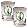 Boston Celtics 2pc Rocks Glass Set - Primary Logo NBA Basketball