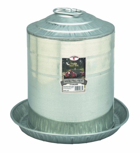 Miller 9835 5-Gallon Galvanized Poultry Fountain