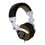 iHip NFH22NOS NFL New Orleans Saints DJ Style Headphones, Gold/Black