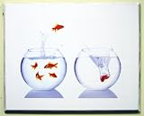 Leap of Faith Tea Party Fish Jumping Out of Bowl Wall Art