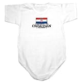 Baby Bodysuit White  Property Of Croatian Nation / Flag Transfer  Croatia Country 6 - 9 Months