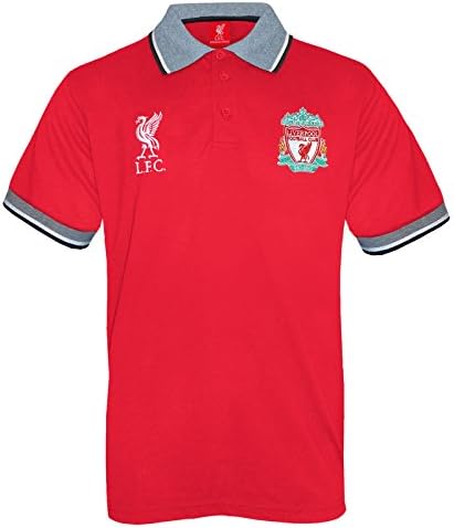 Liverpool FC Official Football Gift Mens Crest Polo Shirt Red Medium