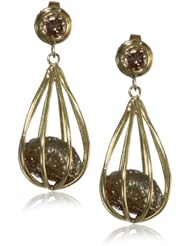Moritz Glik "Kaleidoscope" 18K Yellow Gold and Diamond Cage Earrings