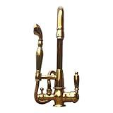 〔INK-0301021H〕　シャワーヘッド付混合水栓　アンティーク　ゴールド（金）