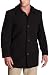 Perry Ellis Men's Wool Button Front Coat,Black,Small