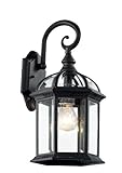 Trans Globe Lighting 4181 BK 15-3/4-Inch 1-Light Outdoor Wall Lantern, Black