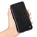 1byone Genuine Leather Wallet Stand Folio Case with Card Slot for iPhone 6/6s, Black