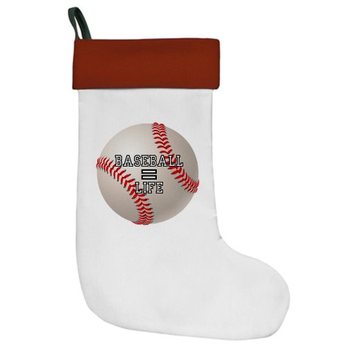 Christmas Stocking Baseball Equals Life