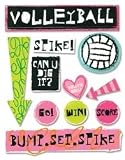 Me & My Big Ideas Soft Spoken Themed Embellishments, Volleyball Glitter Girl