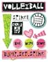 Me & My Big Ideas Soft Spoken Themed Embellishments, Volleyball Glitter Girl