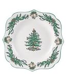 Spode Christmas Tree Garland Square Fancy Plate, 9