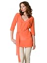 Rory Beca Silk V-neck Blouse - Elbow Sleeve Long Tunic Tops - Clearance Sale