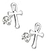 Sterling Silver Mini Ankh Earrings on Posts