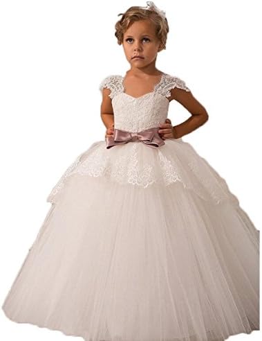 Starsdress Lace Flower Girl Dress First Communion Dress Princess Wedding SD006