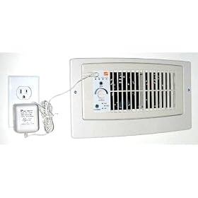 Flush Mount Heating and Air Conditioning Booster Fan, Brown