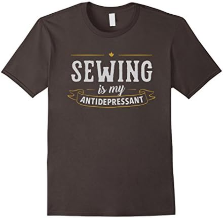Men's Sewist T Shirt Sewing is My Antidepressant 3XL Asphalt