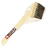 カネカ 柄付左官ブラシ本職用 黒本馬毛1/4丁掛