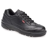 ABS 222P Black Water Resistant Leather Mens Safety Trainer Shoes With Steel Toe Caps