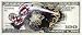 100 Dollar Bill with Dice by Michael Godard. Size 15.44 inches width by 6.34 inches h...