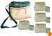 Finely-Woven Fishing Basket Set with Wooden Lid & Leather Accents