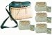 Sporting Goods : Finely Woven Fish Holding Holder Basket With Wooden Lid And Leather Accents (Great Decorating Idea) 1 Large And 4 Small Baskets