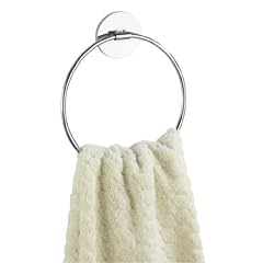 Wenko 18771100 Handtuchring Turbo-Loc - Befestigen ohne Bohren, Chrom, 17 x 19.5 x 1.5 cm