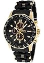 Invicta Men's 1931 Sea Spider Chronograph Black Dial Black Polyurethane Watch