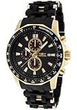 Invicta Men's 1931 Sea Spider Chronograph Black Dial Black Polyurethane Watch