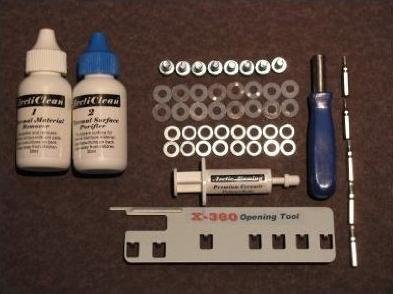 Xbox 360 XCLAMP Repair Kit - 3 Red Light X-Clamp Fix w/ Arctic Silver Alumina & Opening Unlock Toolkit with ArctiClean 60ml Kit (includes 30ml ArctiClean 1 and 30ml ArctiClean 2)