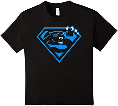 Kids Carolina Football Team - Panther Super Tees 8 Black