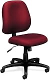 Basyx VL625VC62 VL625 Series Mid-Back Task Chair with Burgundy Fabric Upholstery