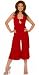 Sexy Club Casual Capri Jumper with Bandeau Top from Hot Fash Pants - MINX Red