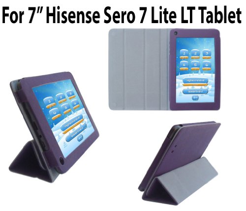 HappyZone PU Leather Case Cover For Hisense Sero 7 Lite LT Tablet - Purple