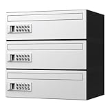 ナスタ:D-ALL　集合郵便受箱（屋内仕様）3戸用　前入前出 KS-MB4001P-3PK-W