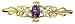 9ct Yellow Gold Ladies Amethyst And Pearl Fancy  Brooch