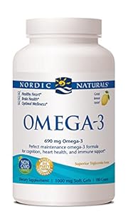 Nordic Naturals Omega-3 Formula,1000mg 180-Count (lemon)