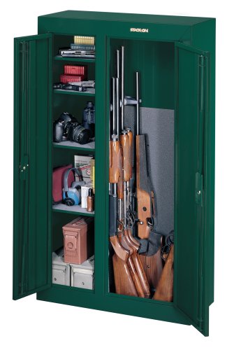 Stack - On 10 Gun Double Door Security Cabinet Hunter Green