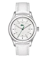 Lacoste 2000740 38mm Stainless Steel Case White Leather Womens Watch