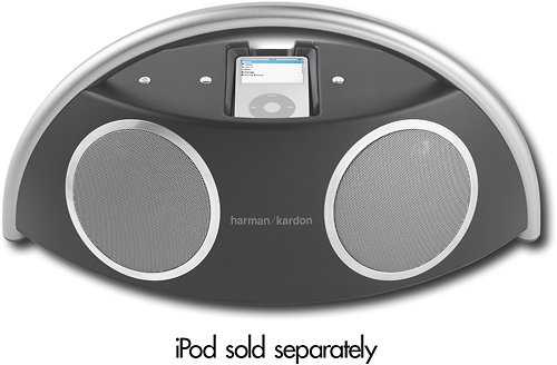 Harman Kardon Portable Speakers and Docking Station for iPod (Black/Silver)