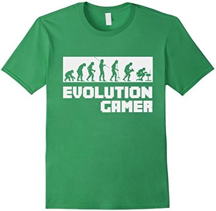 Men's Evolution Of A Gamer PC Geek t shirt 2XL Grass