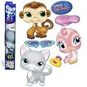 Flypaper: Littlest Pet Shop - Monkey, Bird and Cat (More than just a poster) - Removable reusable wall graphics! include 7 graphics