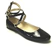 Womens Gee Patent Ballet 080018P All Black