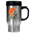 Cleveland Browns 16oz Stainless Steel Travel Mug - Helmet Logo NFL Football