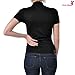 Stretch Short Sleeve Mock Neck Turtleneck Blouse Top Shirt